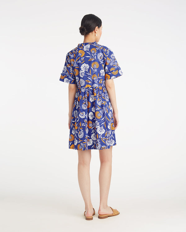Simone Mini Dress in Abstract Dahlia
