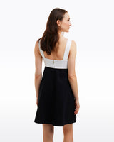 Henrietta Mini Dress in Black and White