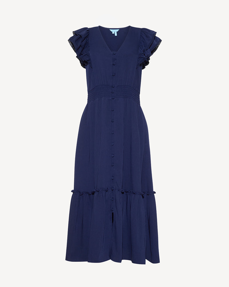 Meg Midi Dress in Navy