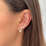 Pearl & Diamond V Earrings