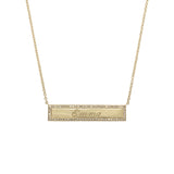 Diamond Bar Pendant Necklace