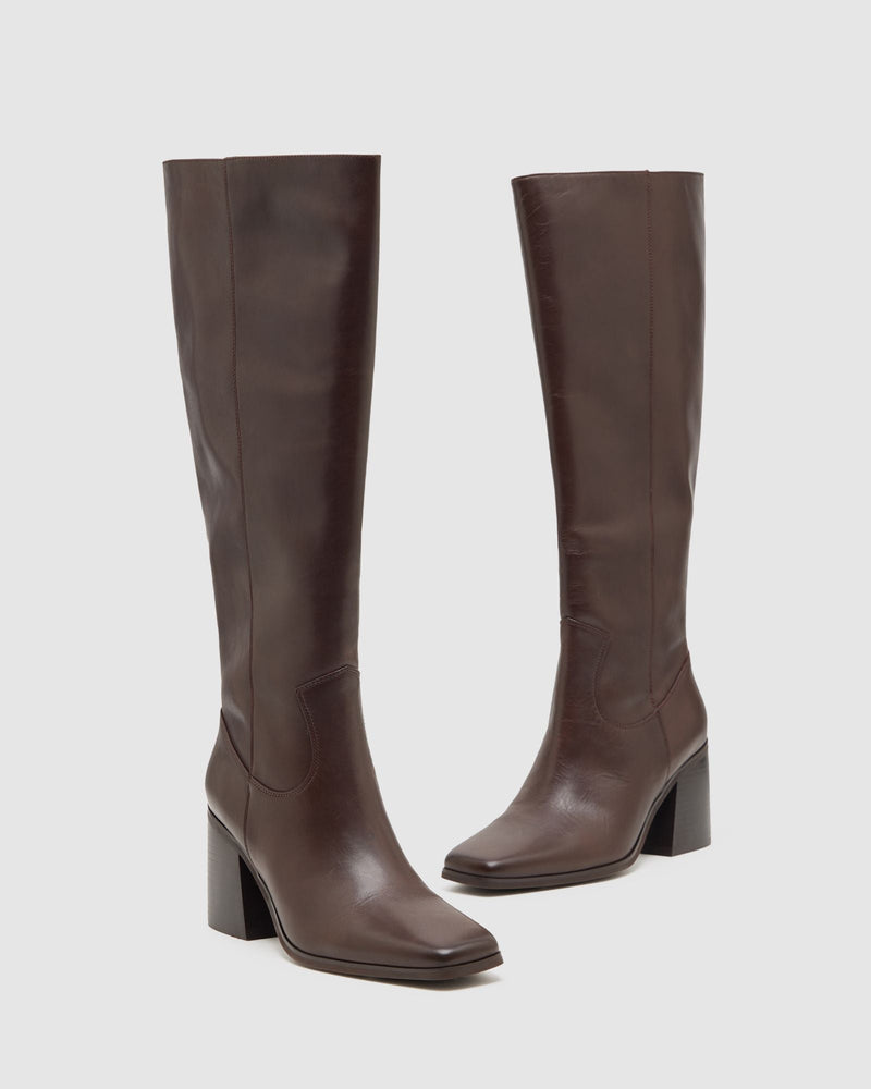 Jeanie Leather Knee Boot
