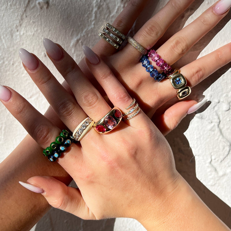 Diamond & Enamel Ring