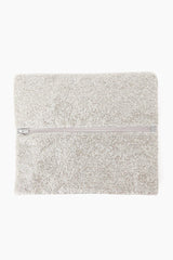 Silver Beaded Clutch