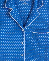 Linda Pajama Set in Blue Polka Dot