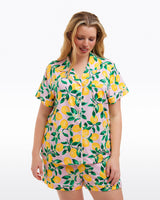 Sara Pajama Set in Pink Lemon Blossom