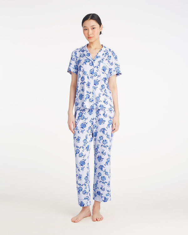 Linda Pajama Set in Magnolia Toile