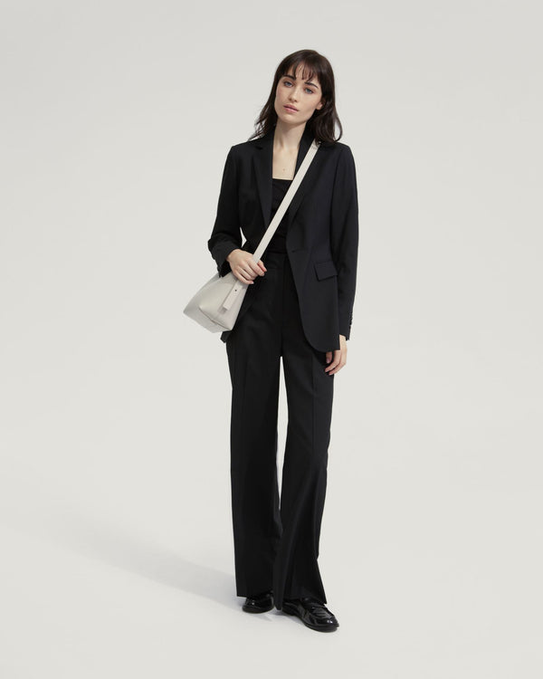 Ebony Wool Stretch Suit Jacket
