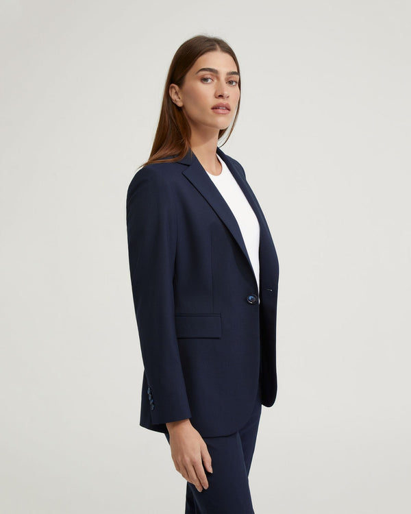 Ebony Wool Stretch Suit Jacket