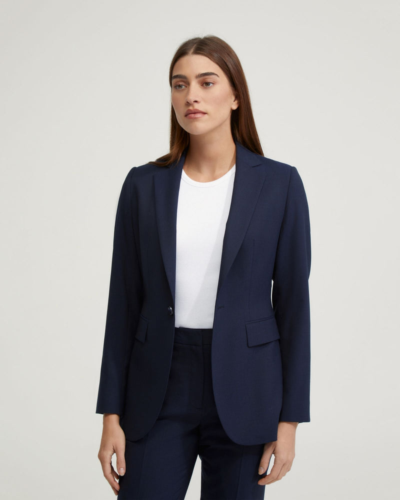 Ebony Wool Stretch Suit Jacket