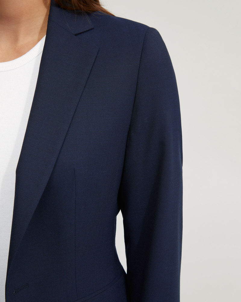 Ebony Wool Stretch Suit Jacket