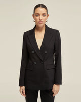 Jenna Cotton Blend Double Breasted Blazer