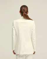Jenna Cotton Blend Double Breasted Blazer