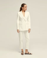 Jenna Cotton Blend Double Breasted Blazer