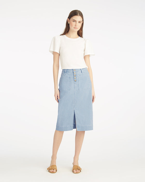 Patch Pocket Denim Skirt