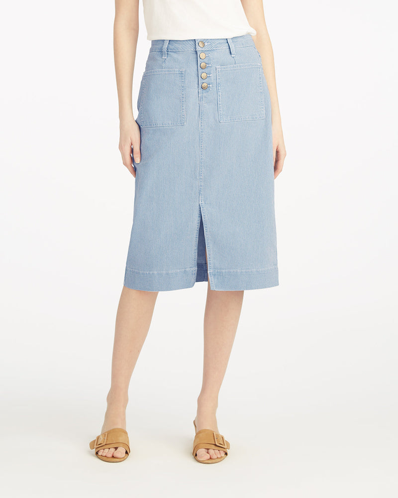 Patch Pocket Denim Skirt