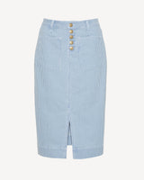 Patch Pocket Denim Skirt