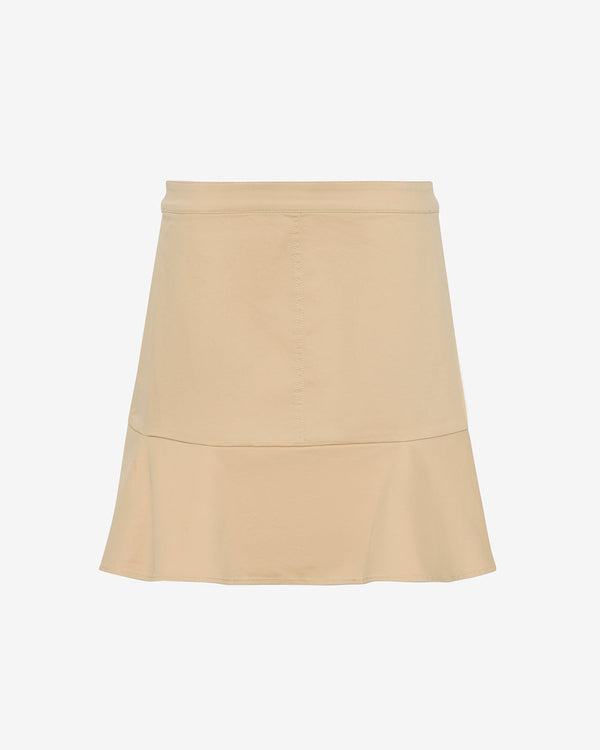 Peplum Mini Skirt in Croissant