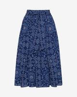 Midi Skirt in Bandana Blue