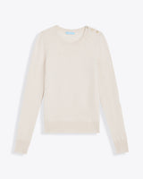 Button Shoulder Cashmere Sweater