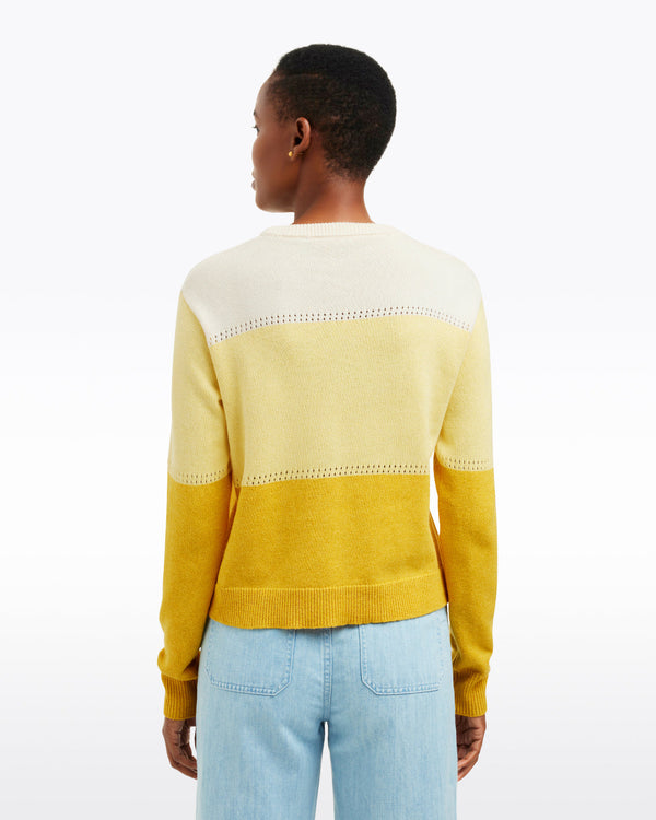 Colorblock Crewneck Sweater