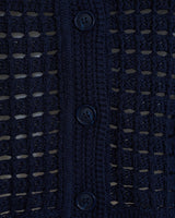 Crochet Sweater Cardigan in Nassau Navy