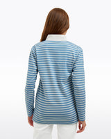 Gillian Long Sleeve Top in Blue Mariner Stripe