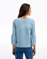 Corey Bell Sleeve Top in Blue Mariner Stripe