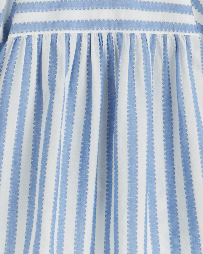 Flutter Sleeve Top in Wave Stripe