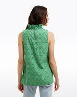 Sleeveless Ingrid Top in Textured Stripe