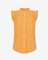 Ruffle Top in Crinkle Cotton