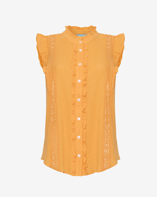 Ruffle Top in Crinkle Cotton