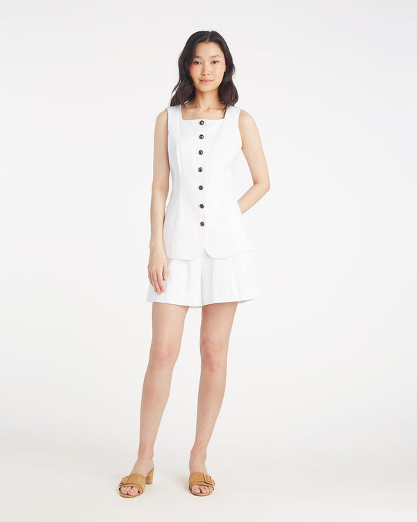 Tailored Top in Pique