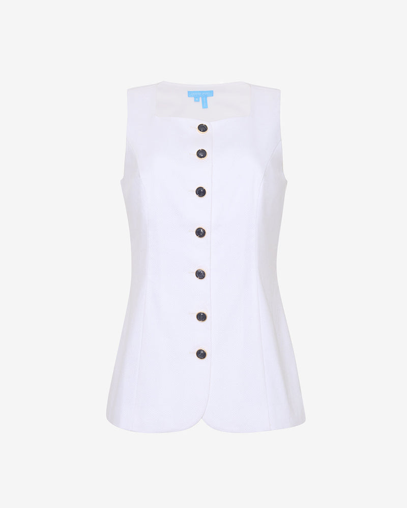 Tailored Top in Pique