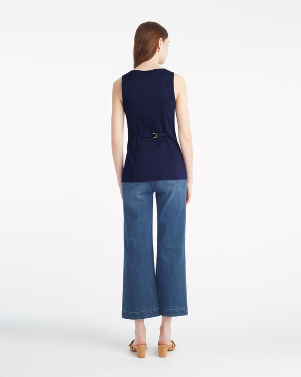 Tailored Top in Pique