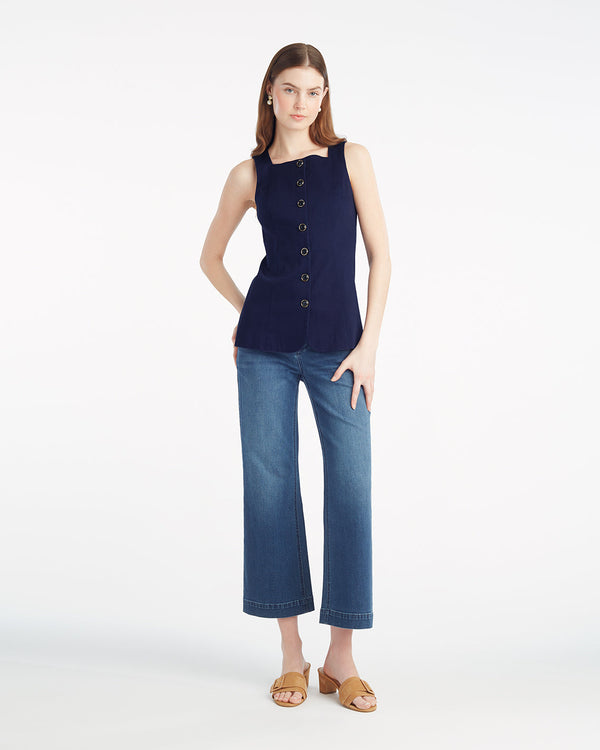 Tailored Top in Pique