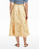 Midi Skirt in Floral Rattan