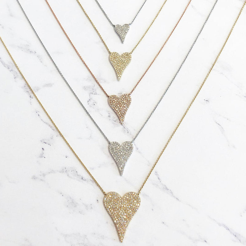 Medium Diamond Heart Necklace